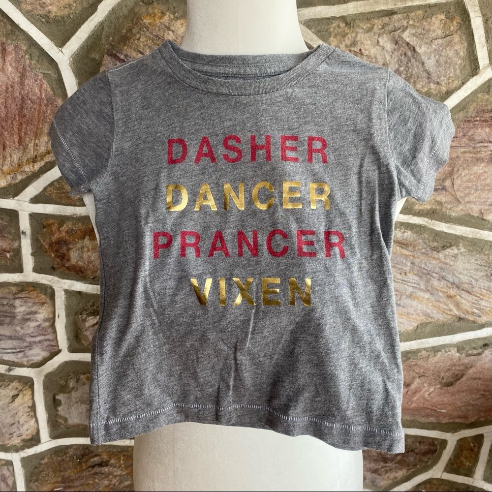 PEEK reindeer names holiday toddler shirt